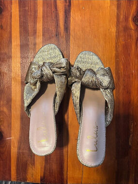 Lulus Dorothea Gold Knotted High Heel Sandals